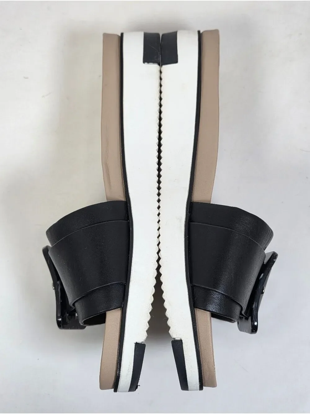 Sam Edelman Ariane Black Leather Buckle Slide Sandals - Picture 10 of 13
